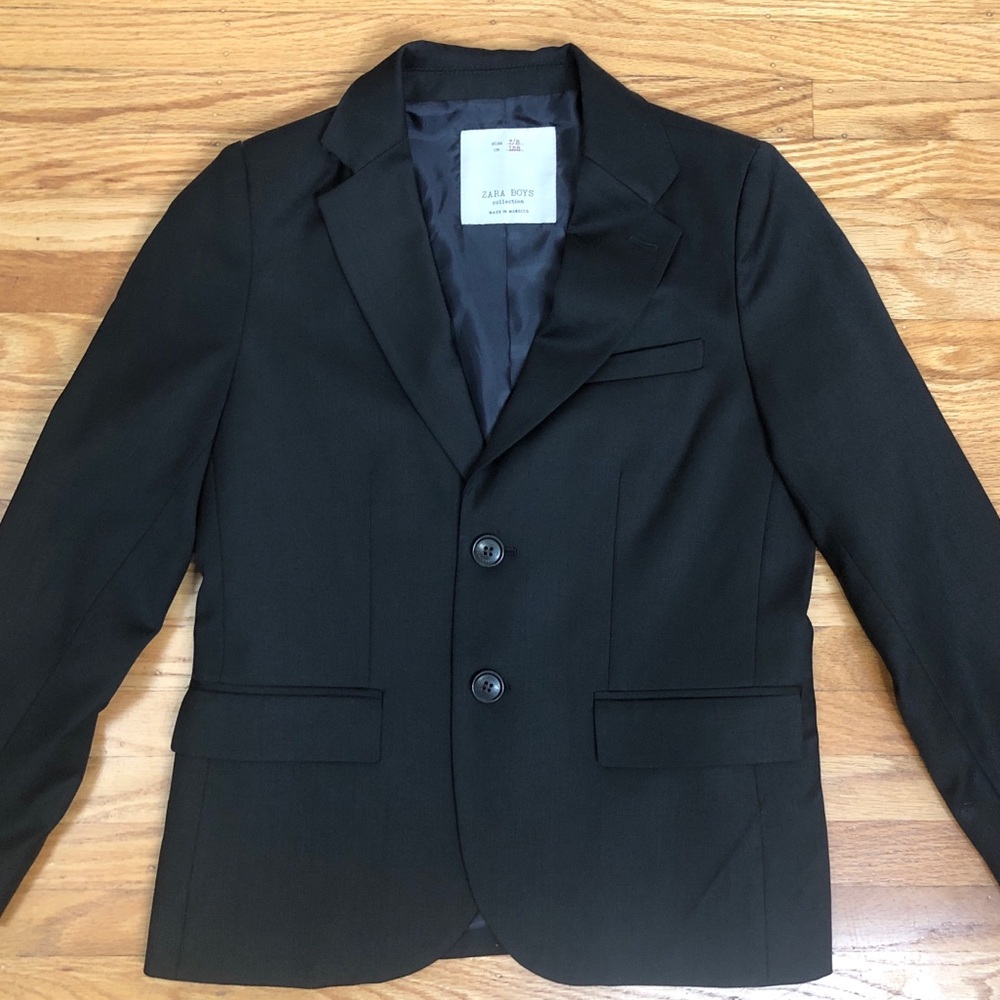 Zara Boys Black Wool Blazer size 9-10